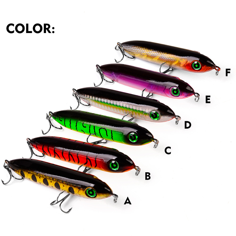 Esca per la pesca a mosca a lunga distanza con doppio amo simulato, 11,5 g, in plastica, 10,2 cm, DW102_voghion.com