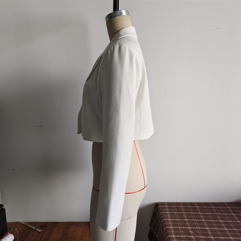 Women's Clothing 2024 Autumn Winter New Style Personality Fashion Simple Short Blazer Jacket For Women_voghion.com