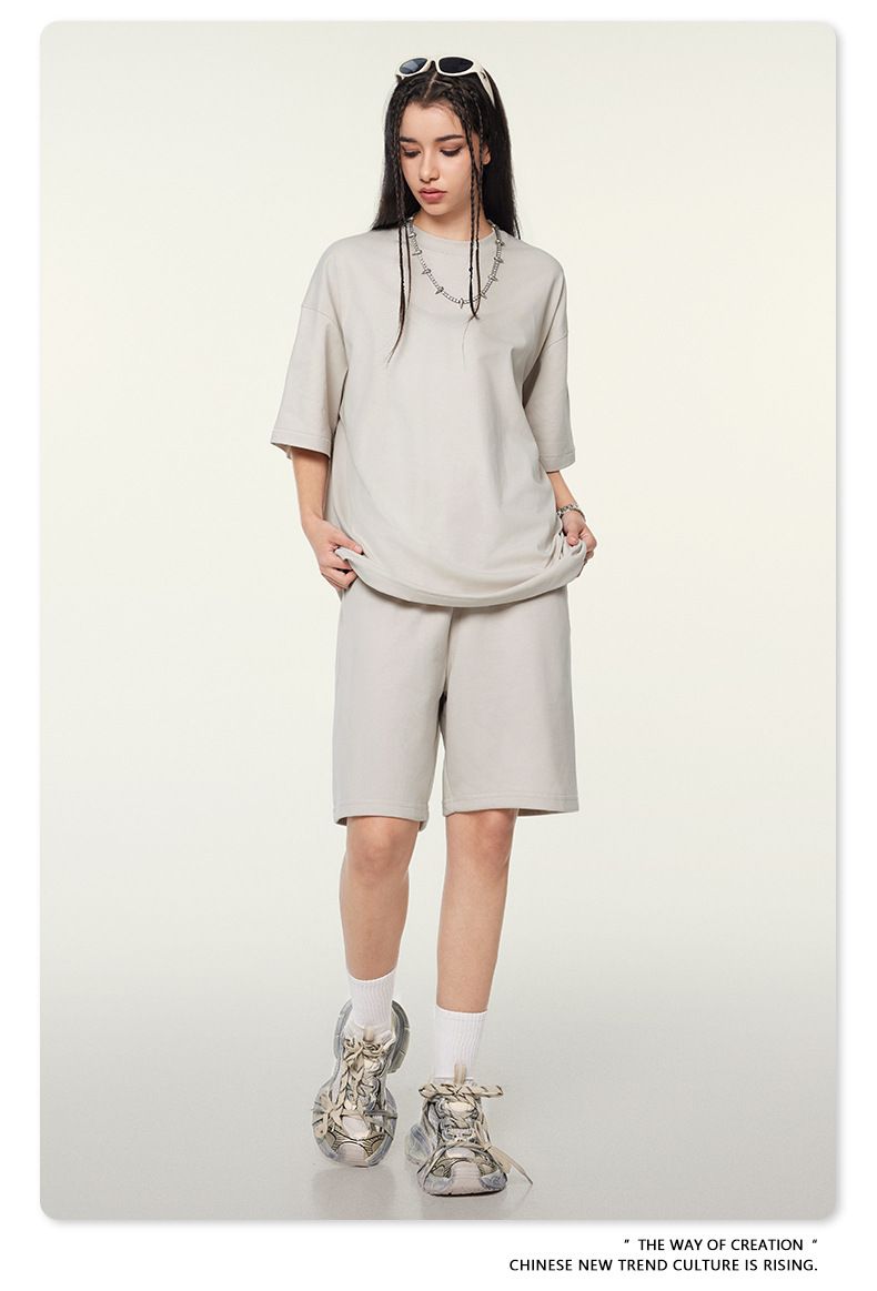 Herren 2024 Frühjahr und Sommer 280G Basic-Shorts, lockere Fünf-Punkt-Hosen der Jugendtrendmarke, Sommer-Herren-Shorts_voghion.com