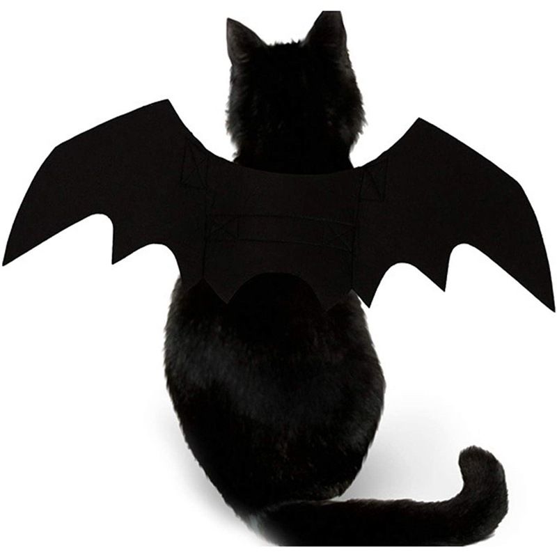 Φτερά νυχτερίδας για κατοικίδιο στο Halloween, διακόσμηση γάτας και σκύλου, δημιουργική εορταστική αστεία μεταμορφωτική στολή_voghion.com