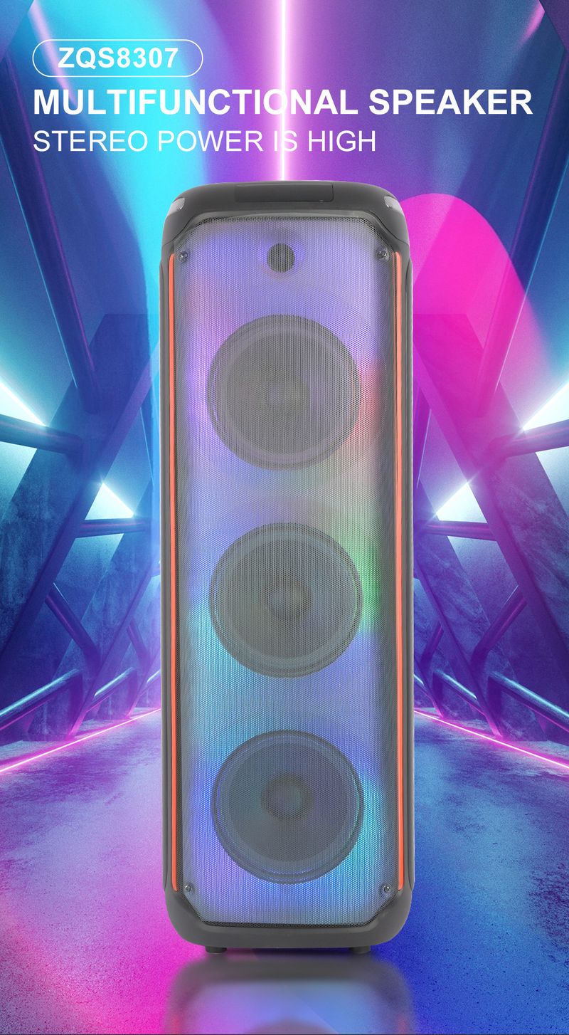 ZQS8307 Private Mold 3 8-Zoll-Hochleistungs-Bluetooth-Außenlautsprecher mit Radio/TF/Mikrofon_voghion.com