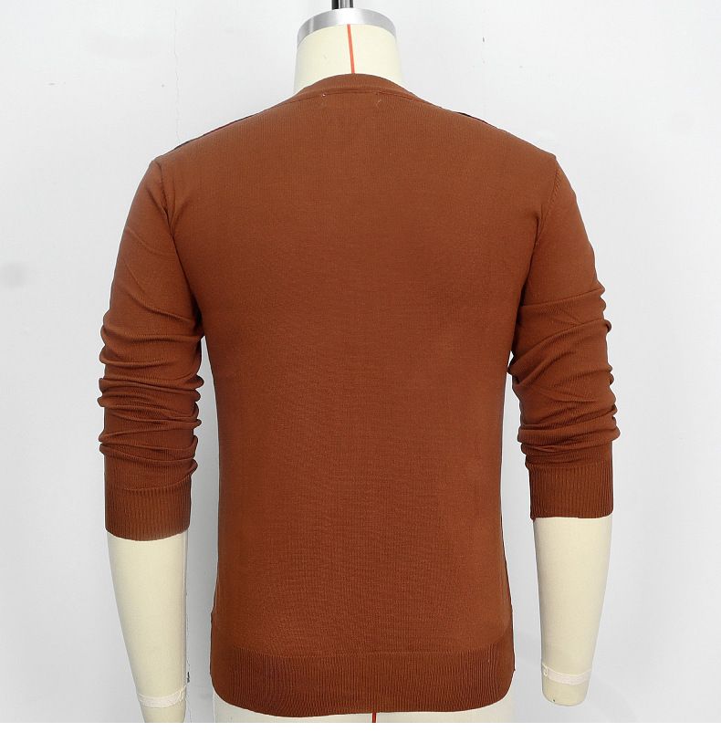 Men's Clothing spring new men's knitted sweater V neck thin long sleeved sweater SY0126_voghion.com