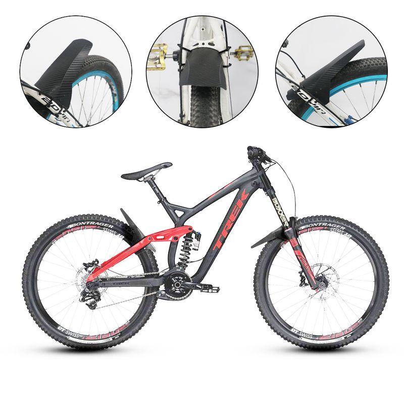 Mountain Mudguard Downhill Bike Carbon Fiber Pattern Mud Tile MUDGUARD Bicycle Accessories_voghion.com