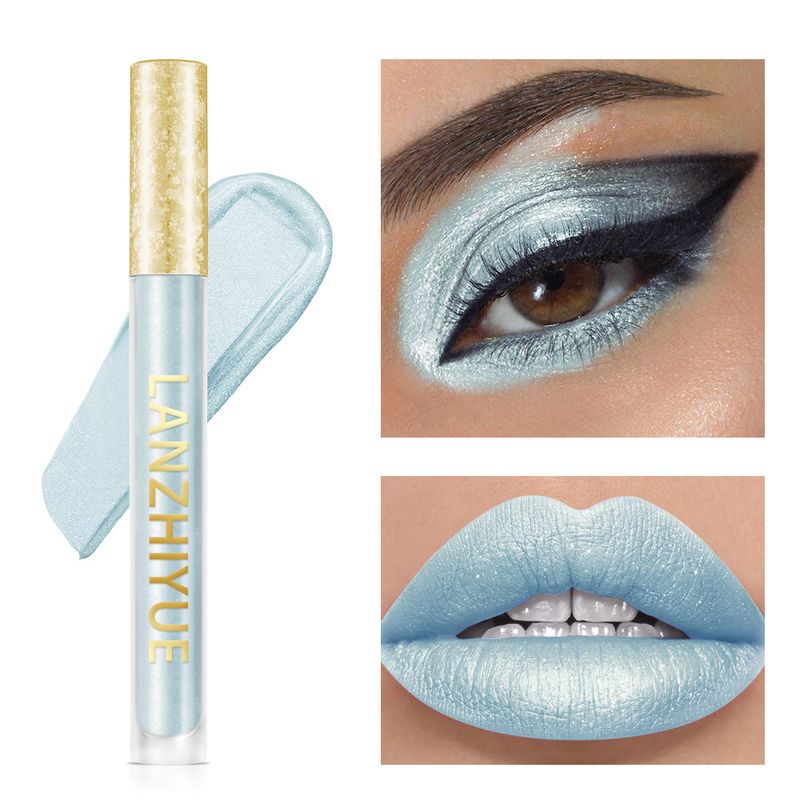 LANZHIYUE Liquid Glitter Eyeshadow - High-Impact Metallic & Pearlescent - Multipurpose For Eyes & Lips_voghion.com
