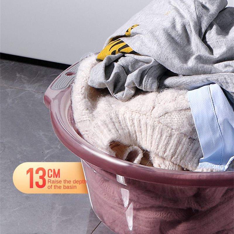 Thickened Water Basin Transparent Multipurpose Durable Non-slip Convenient Shower And Laundry Tub Easy-to-clean Plastic Basin_voghion.com
