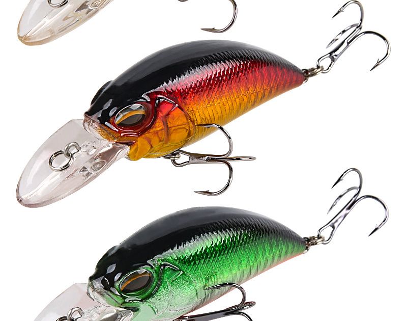 Leurre flottant longue distance Laser Rock Fat Man 8,9 cm 15,5 g Noise Beads + Trois hameçons_voghion.com