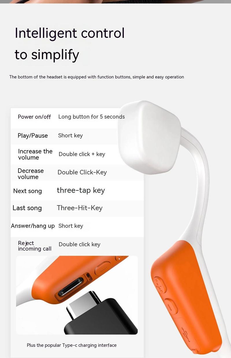 For Xiaomi I18pro Bone Conduction Earbud Wireless Headphones Compatible Bluetooth Earphone TWS With Mic Swimming Wear_voghion.com