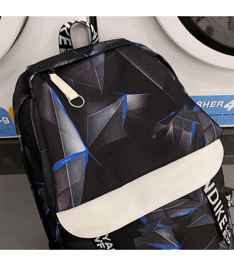 2024 New Korean Edition Boys' Travel Ba Personalized Trend Large Capacity Heat Transfer Printing Casual Student_voghion.com