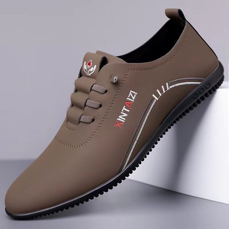 2025 Nieuwe lente- en herfstschoenen voor zakelijke casuals, dunne leren schoenen met zachte zool, lichtgewicht instappers voor heren_voghion.com