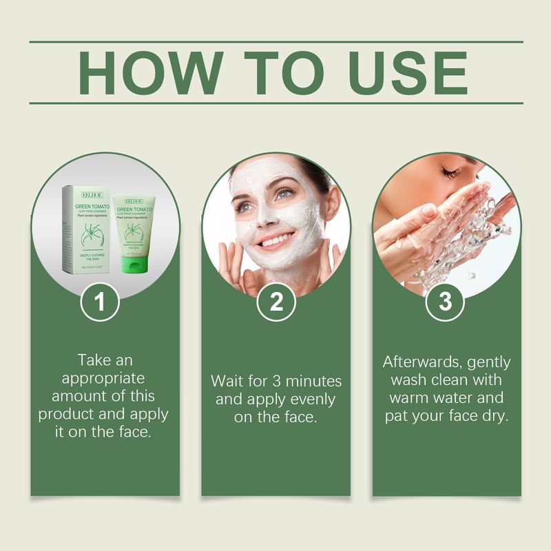 EELHOE Green Tomato Cleanser, Clean Facial Pores, Balance Oil And Moisturize Skin Cleanser_voghion.com