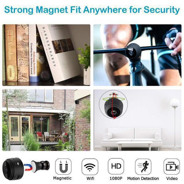 (1/2/4 szt.) 2023 Kamera Mini WiFi Szpieg Full HD 1080P Bezprzewodowa Ukryta Kamera Aktywowana Noktowizor Bezpieczeństwo Niania Kamera Nadzorcza Do Samochodu Dom Biuro_voghion.com