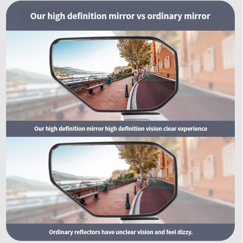 Bicycle HD Wide-Angle Rearview Three-Wheeled Motorcycle Convex Reflective Mirror Electric Scooter Accessories_voghion.com