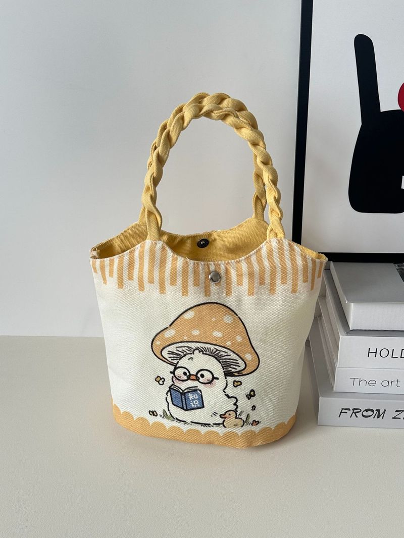 Cestino per verdure a forma di cartone animato per donna, borsa da viaggio Ins, borsa portaoggetti portatile per bambini, borsa per bento lunch box_voghion.com