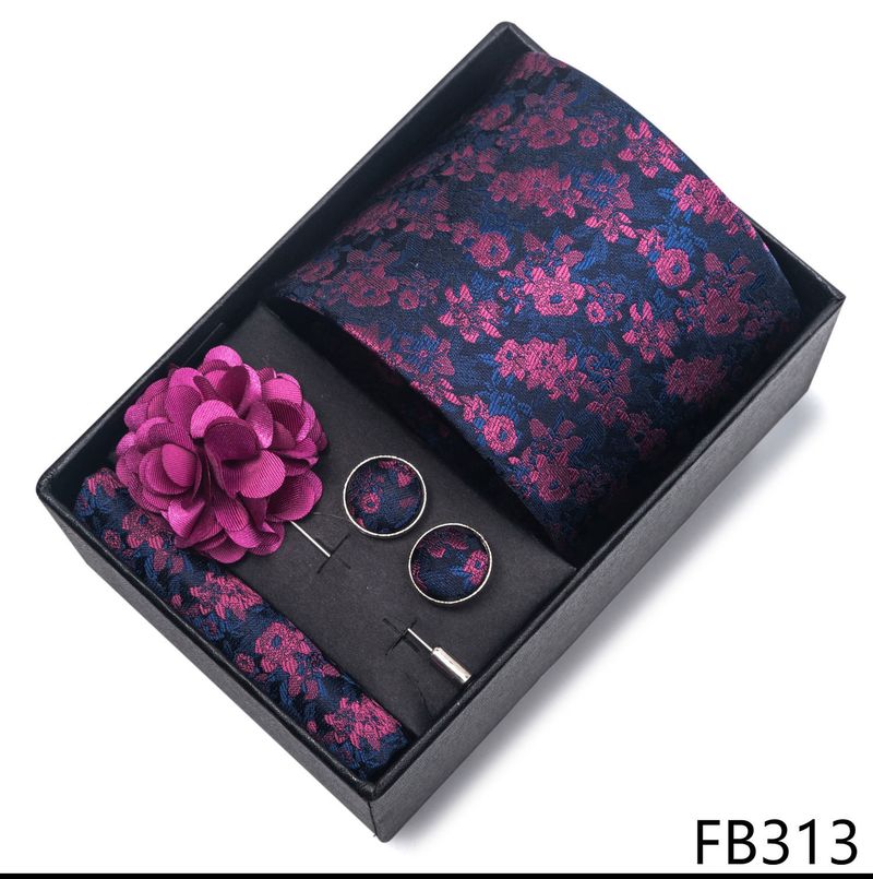 Cravatte e fazzoletti da uomo cravatta da sposo festiva cravatta bordeaux abito da uomo gemelli corpetto accessori set box_voghion.com