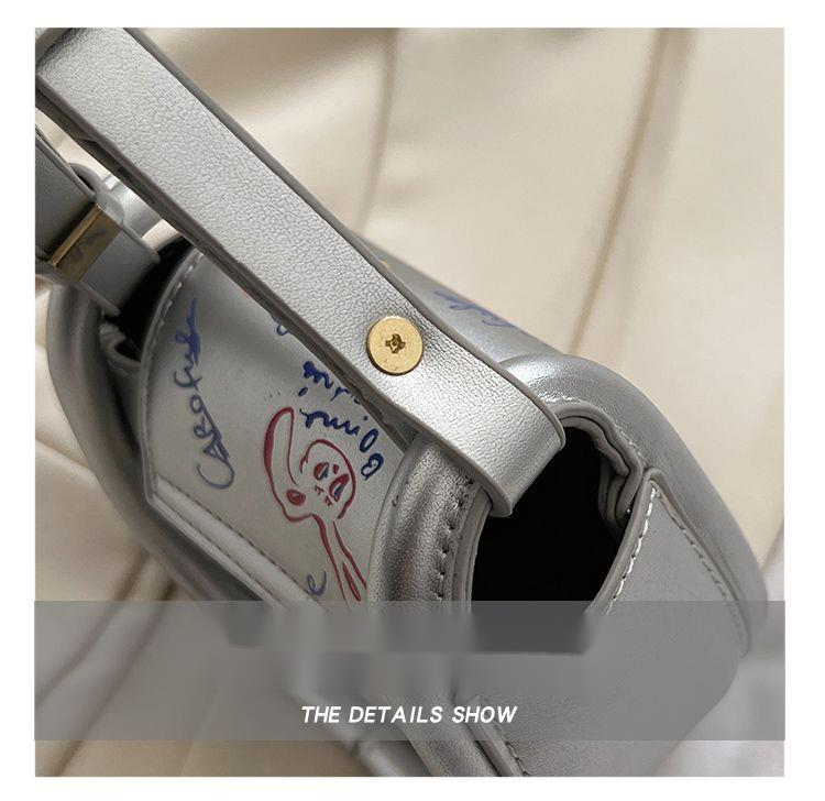 FOUR ONE Super süße Western Cartoon Graffiti kleine weibliche koreanische Version Student Crossbody Mini PU Tasche_voghion.com