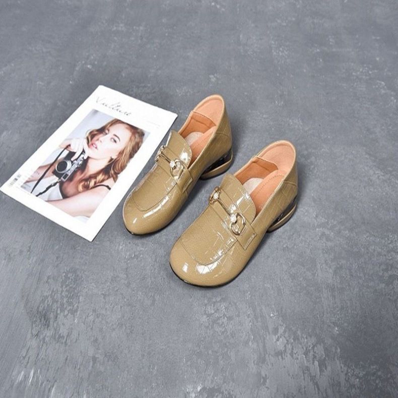 British Style Small For Women's Spring And Autumn Single Shoes 2025 New Winter Versatile Patent Leather Round Toe_voghion.com