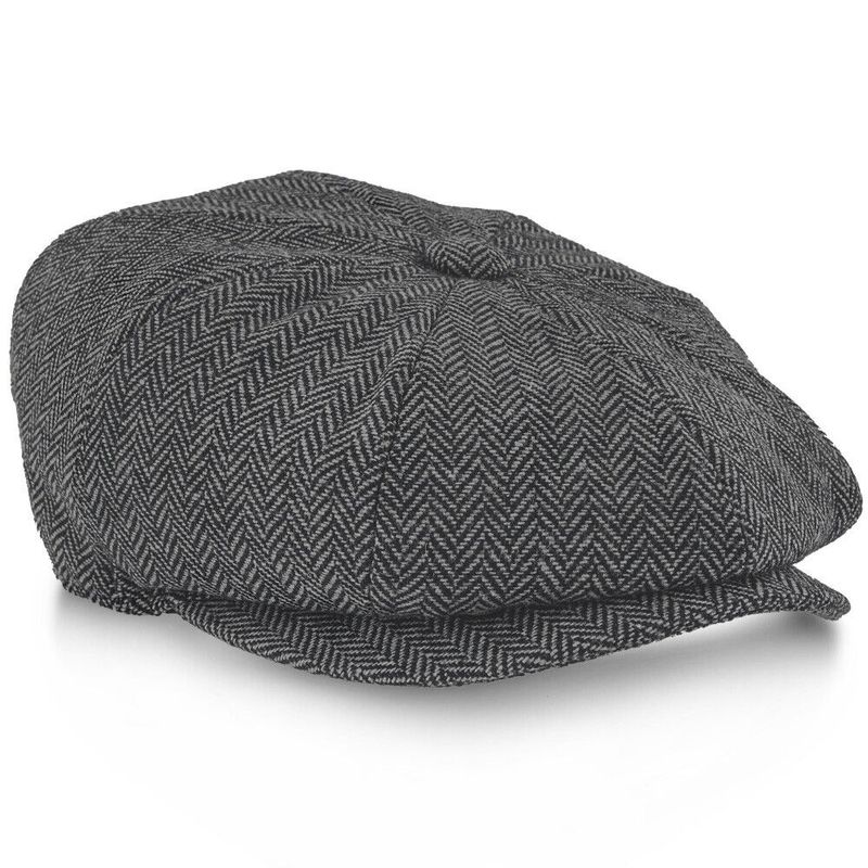 Hot Sale 2024 Retro Caps Men Octagonal Hats Peaky Blinders Newsboy Herringbone Flat Cap British Painters Hat Autumn Winter Berets_voghion.com