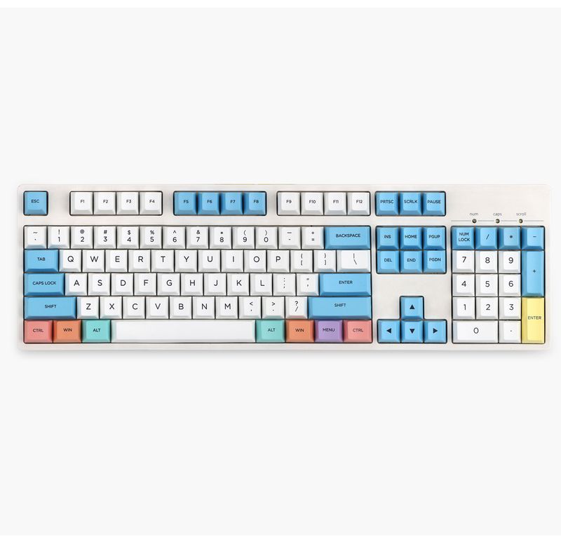 PBT Chalk Cap Key CAP Original Height Sublimation 104 64 68 980 Restraint Full Set Nical Keyboard_voghion.com