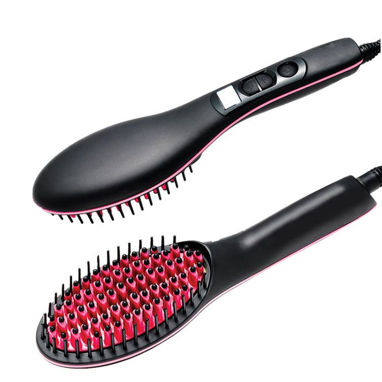 LED Display Hair Styling Dry And Wet Dual-use Straightening Electric Magic Comb Straightener Straight Artifact_voghion.com