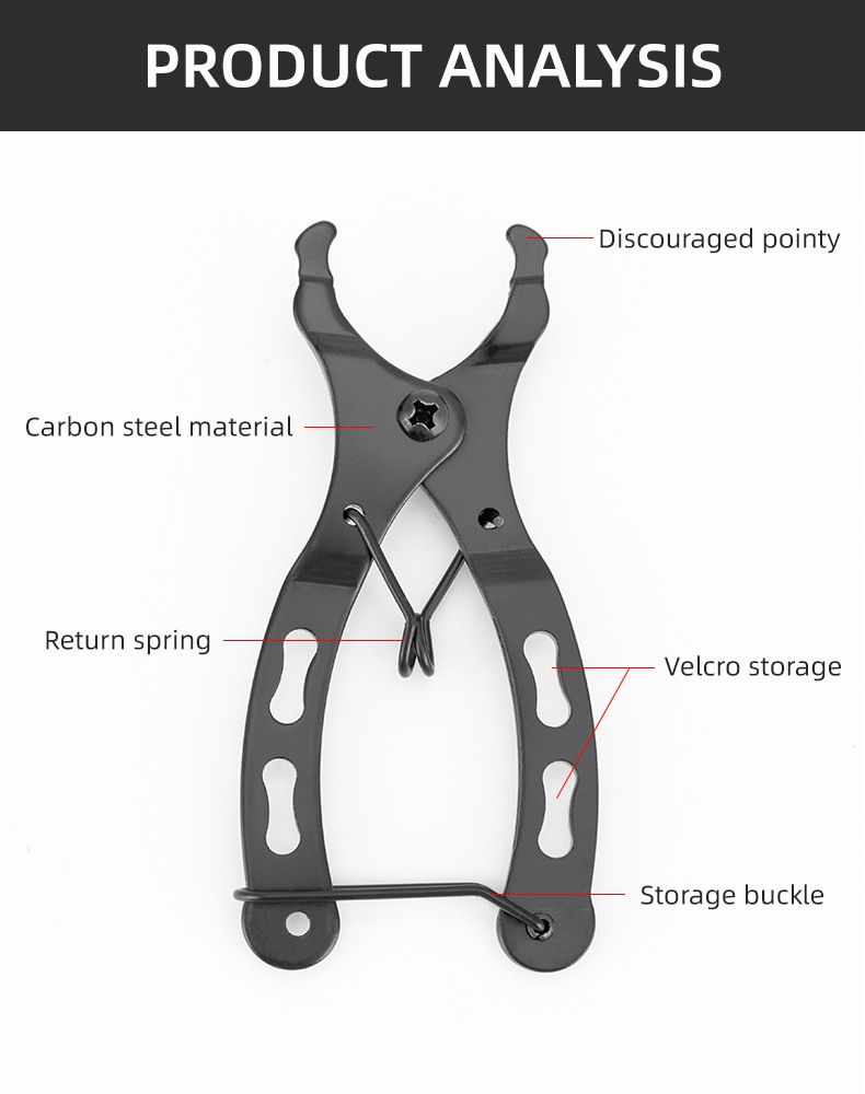 Pince à boucle magique pour chaîne de vélo, pince à boucle magique à dégagement rapide pour chaîne de vélo, outils portables de démontage et d'installation de vélo de montagne_voghion.com