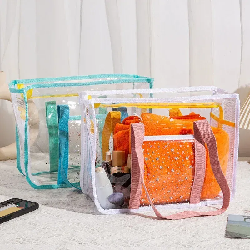 Borse a mano trasparenti in PVC da donna, estive, di grande capacità, a tracolla, in plastica, da spiaggia, impermeabili, da donna, casual, in gelatina_voghion.com