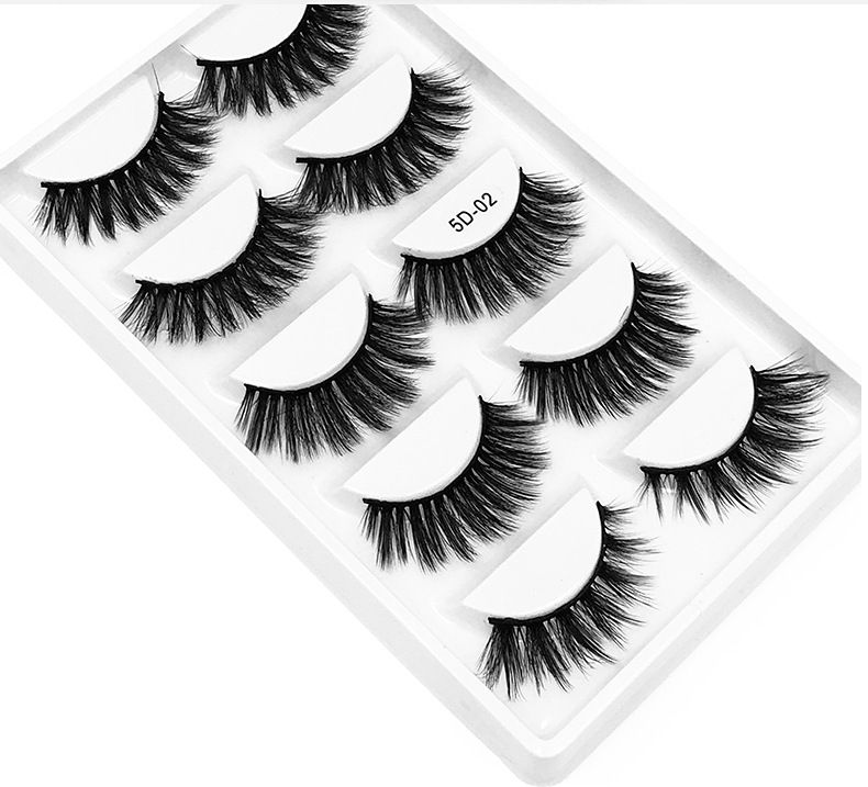 Lash extension set Laser Box 5 pairs of mixed false eyelashes Thick natural slender long eyelashes Multi-level soft false eyelashes_voghion.com