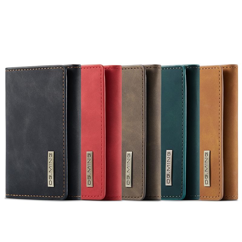 DG.MING lielas ietilpības, par 30% salokāms maks, retro PU maks, karšu soma, daudzfunkcionāls, magnētisks, mazs maciņš, sajūga somiņa, melna_voghion.com
