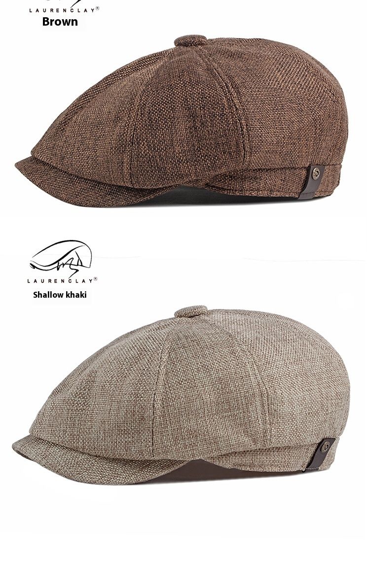 Fashionable Octagonal Hat For Men And Women In Spring And Summer Thin Breathable Duckbill Cap Retro British Casual Beret_voghion.com