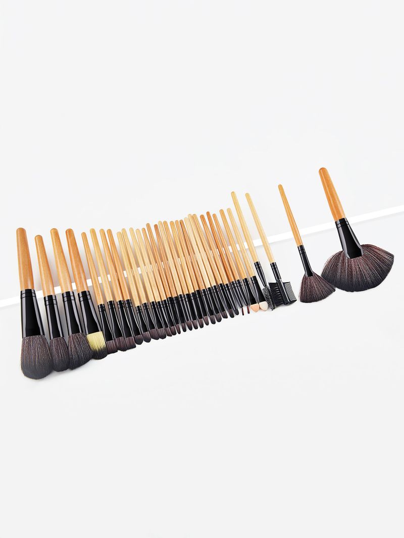 Set pennelli trucco professionali in legno da 32 pezzi_voghion.com