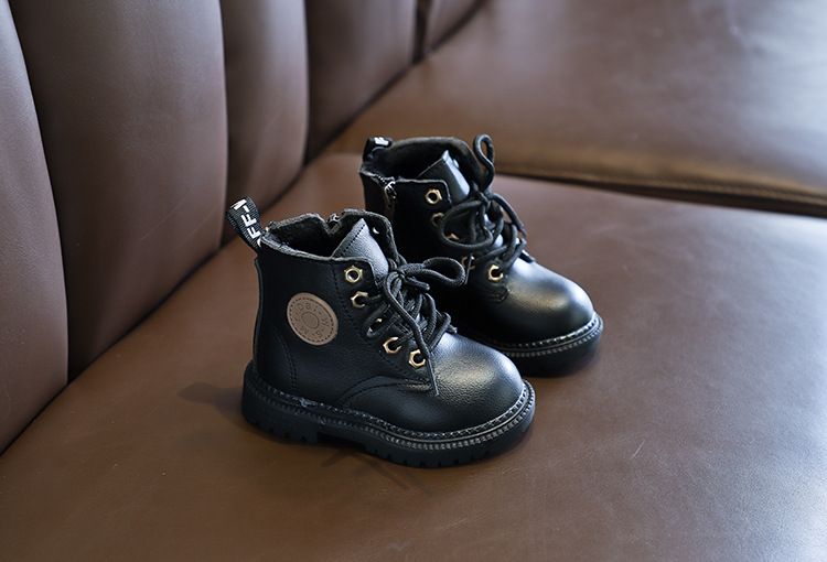 Stivali invernali da bambina Martin 2024, stile britannico, corti con scarpe di cotone spesso e morbido, stivali per bambini_voghion.com