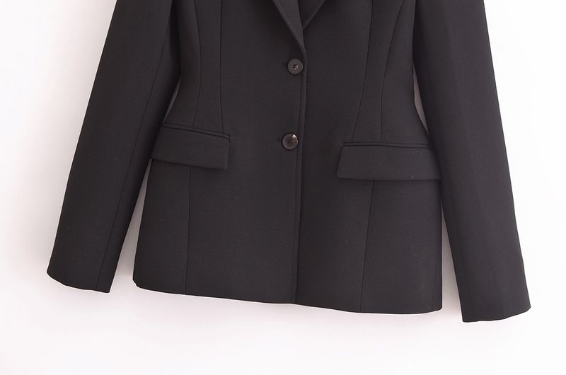 GraceChic 2024 Autumn New Women's Fashion European American Style Shoulder Padded Slim Fit Blazer And Skirt 8805707 8898707_voghion.com