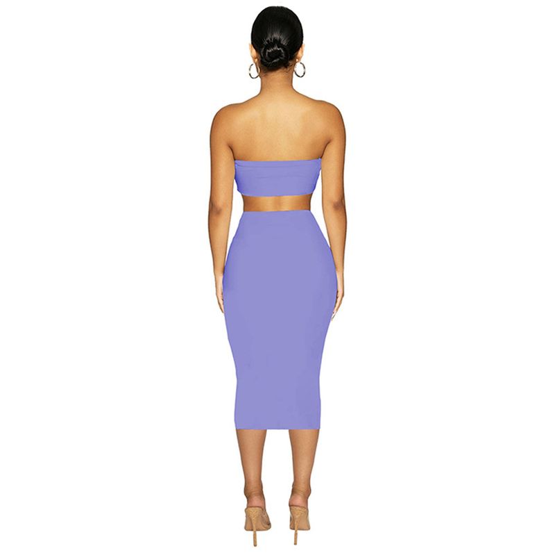 Robe fourreau de rue deux pièces sexy pour femmes, costume d'été_voghion.com