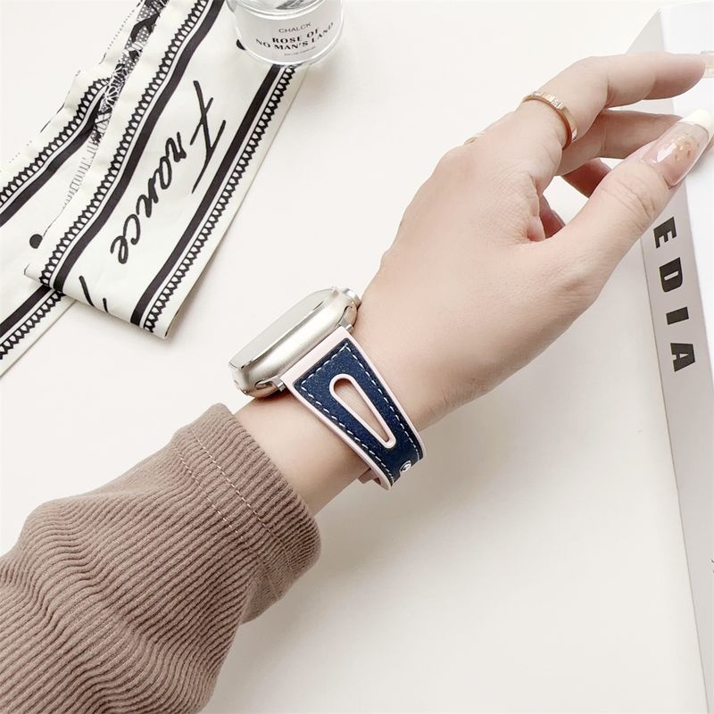 Uhrenarmband für iWatch 42/44/45/49 mm 38/40/41 mm, modisches Uhrenarmband aus PU-Leder für die Watch Series Ultra2 Se 9/8/7/6/5/4/3/2/1_voghion.com