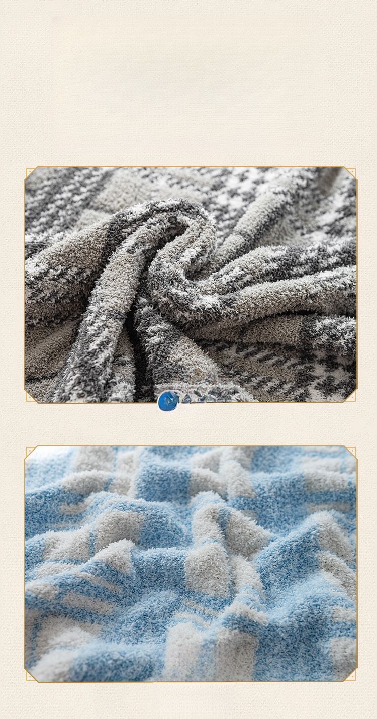 Half-Pile Plaid Casual Throw Office Nap Blanket 2025 New Arrival_voghion.com