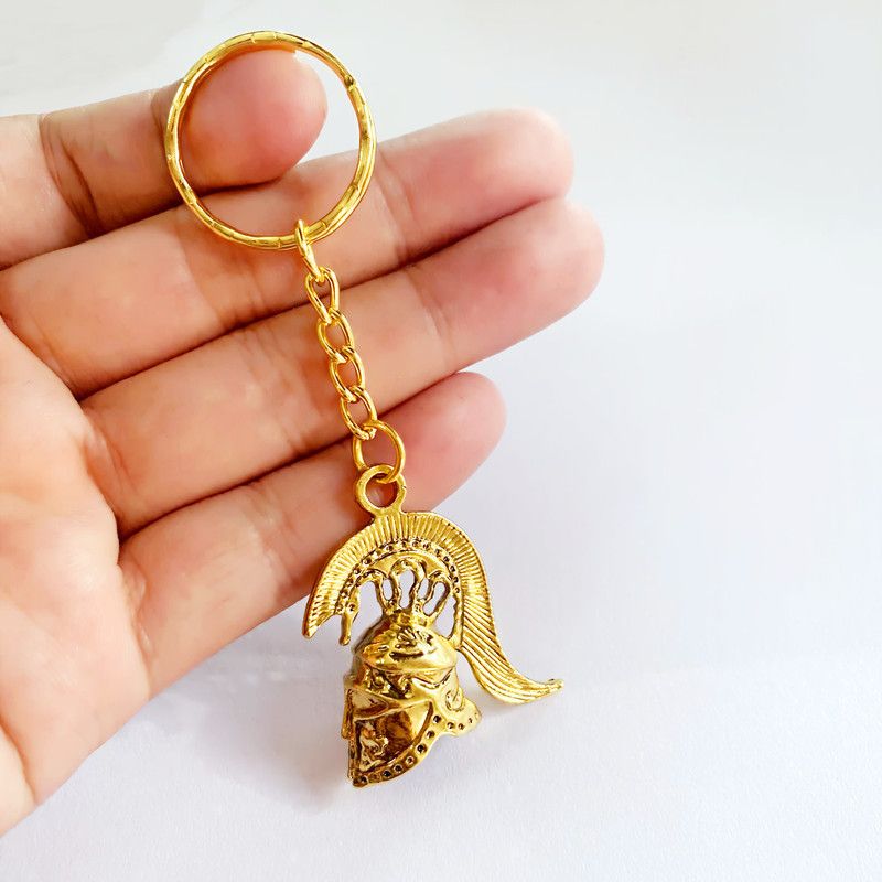 Education & Office Supplies Spartan Roman Helmet Warrior Greek Gladiator Alloy Keychain_voghion.com