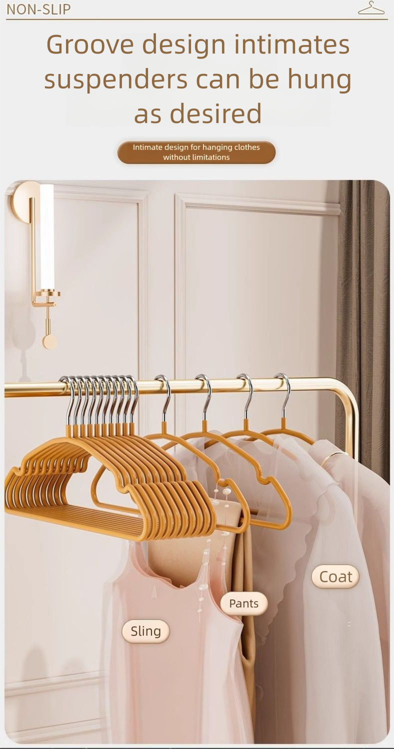 Hanger Home Use, Thickened And Sturdy, Suitable For Dormitories, Student Drying Rack, No Marks, Anti-Shoulder Bumps,_voghion.com