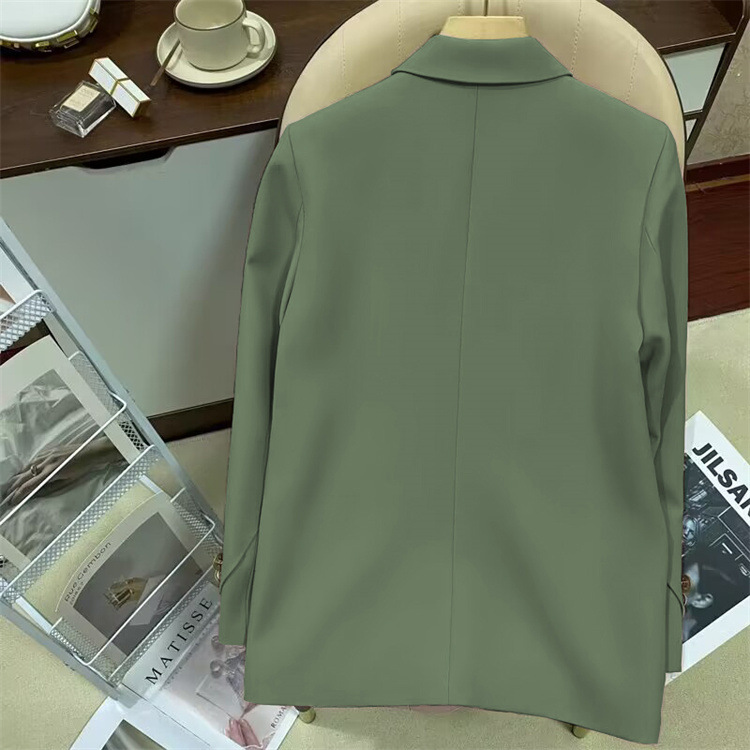 Moda feminina, temperamento combinando, terno pequeno de abotoamento único_voghion.com