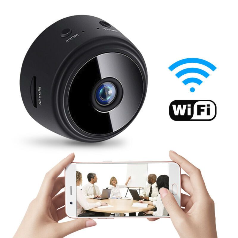 Telecamera di sorveglianza Wi-Fi A9 wireless intelligente grandangolare HD per interni ed esterni_voghion.com