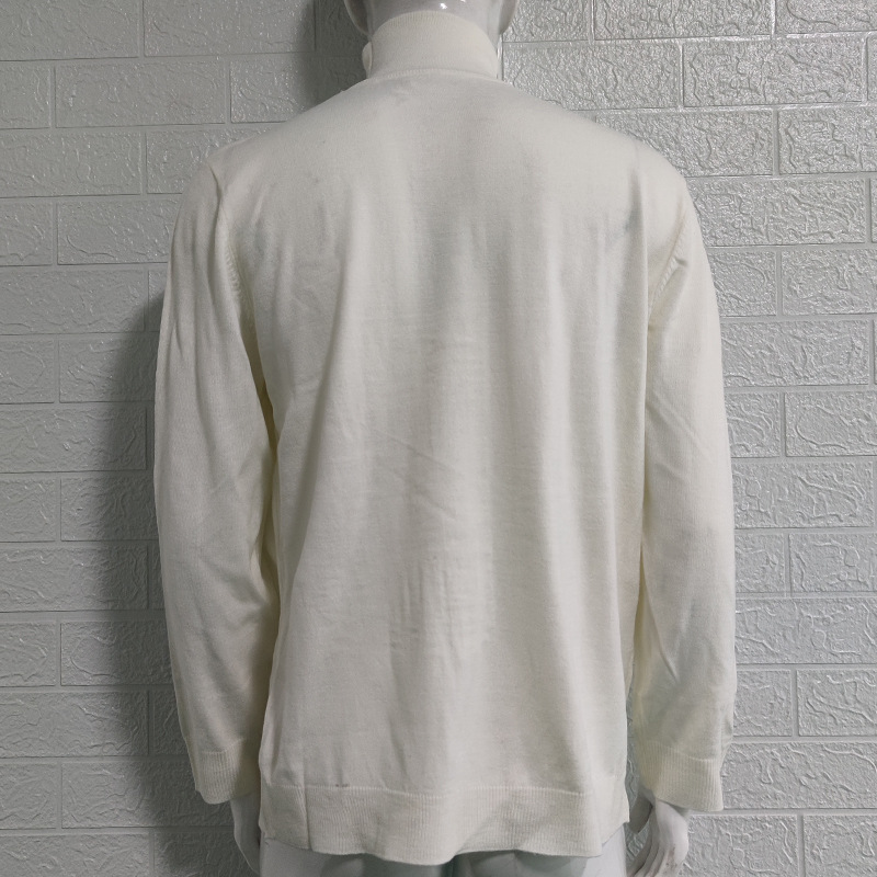 Suéter 2024 otoño/invierno suéter de cuello alto de manga larga de corte entallado para hombre_voghion.com