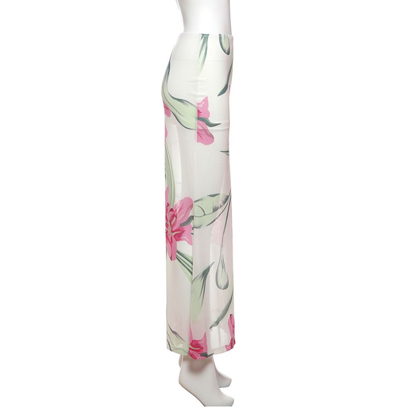 Traje de falda con estampado envolvente de cintura alta sexy para mujer_voghion.com