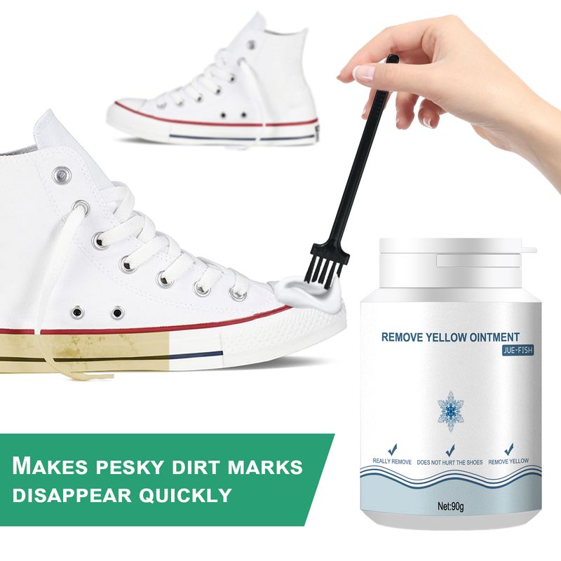 Jue-Fish Schuhe Fleckenentfernung Gelbes Gel, Entfernt Oxidation Um Flecken Zu Reinigen Gelber Rand Waschfreies Gel Kleine Weiße Schuhe_voghion.com