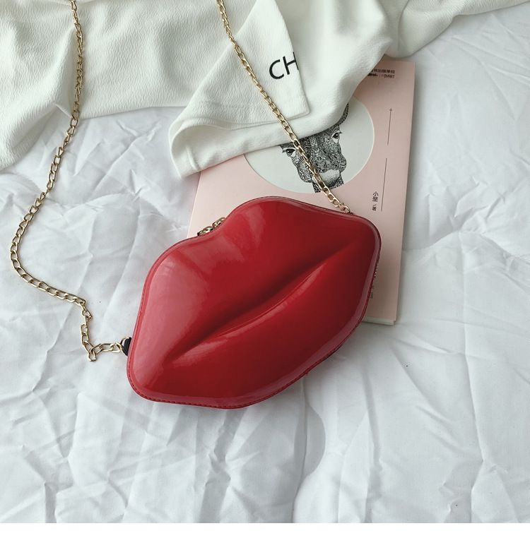 2021 Sommer neue Lippen Mini Make-up kleine Tasche Mode Candy Schulter Umhängetasche Kette Tasche Damentasche_voghion.com