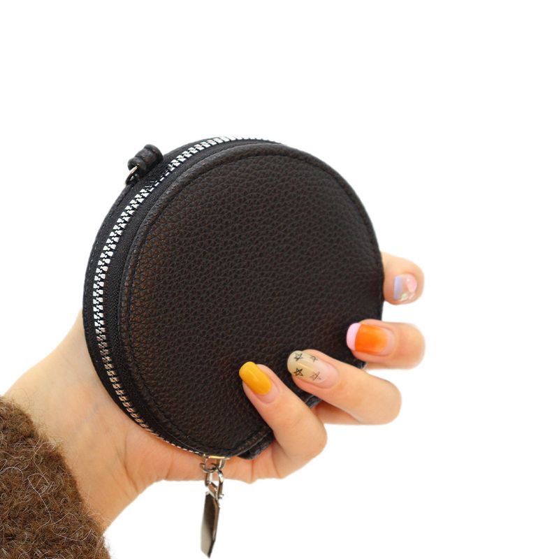 Nw Koran And Japans Styl Frsh Womn's Zippr Coin Purs Lych Txtur Portabl Mini Round Earphon Bag Ky_voghion.com