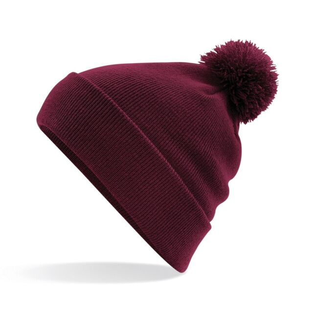 NEW POM POM BEANIE HAT MENS WOMENS PLAIN KNITTED BOBBLE WARM WINTER WOOLY CAP_voghion.com