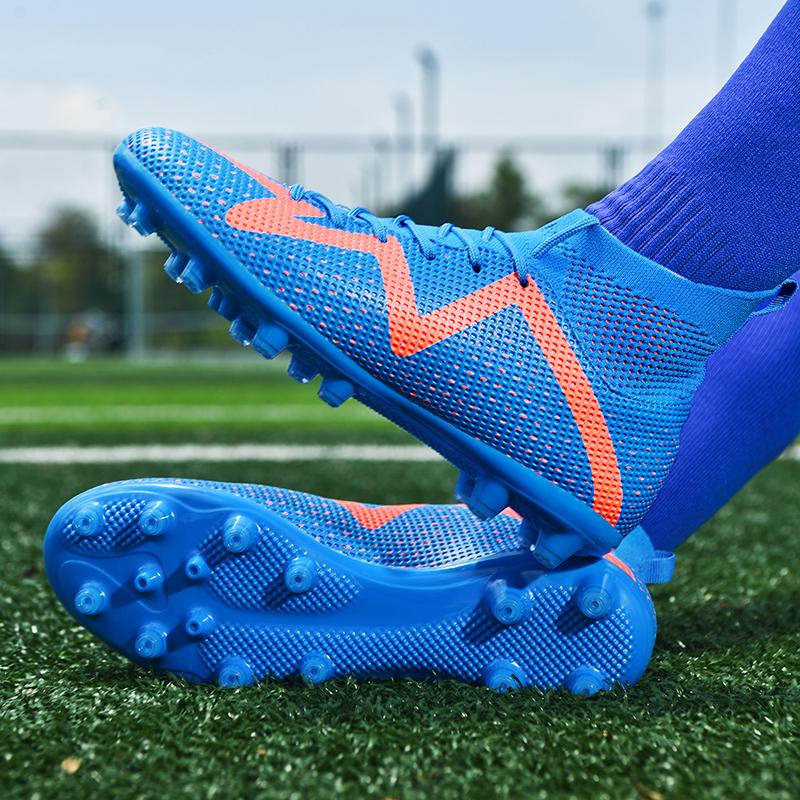 35-47 Unisex futballcipő, kiváló minőségű, nagy méretű, magasan elasztikus zokni, műfüves, hosszú körmös futballcipő, gyerekfocicipő_voghion.com