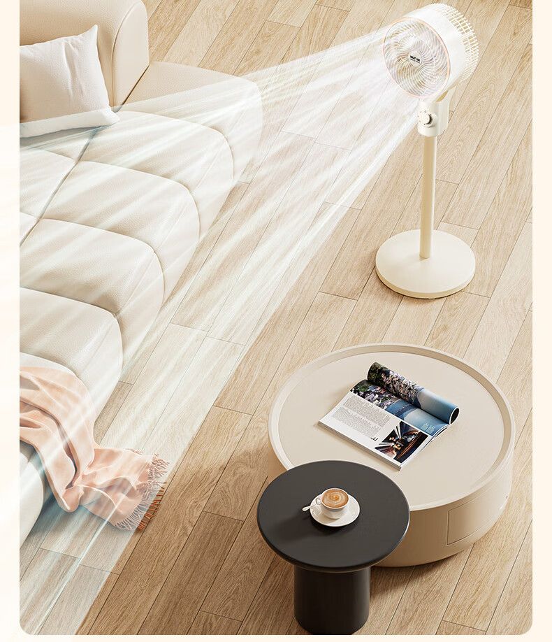 Air Circulator Fan - Ultra Quiet Floor Standing Fan For Home 3-Speed Adjustable With Powerful Airflow Energy Saving & Wide Oscillation_voghion.com