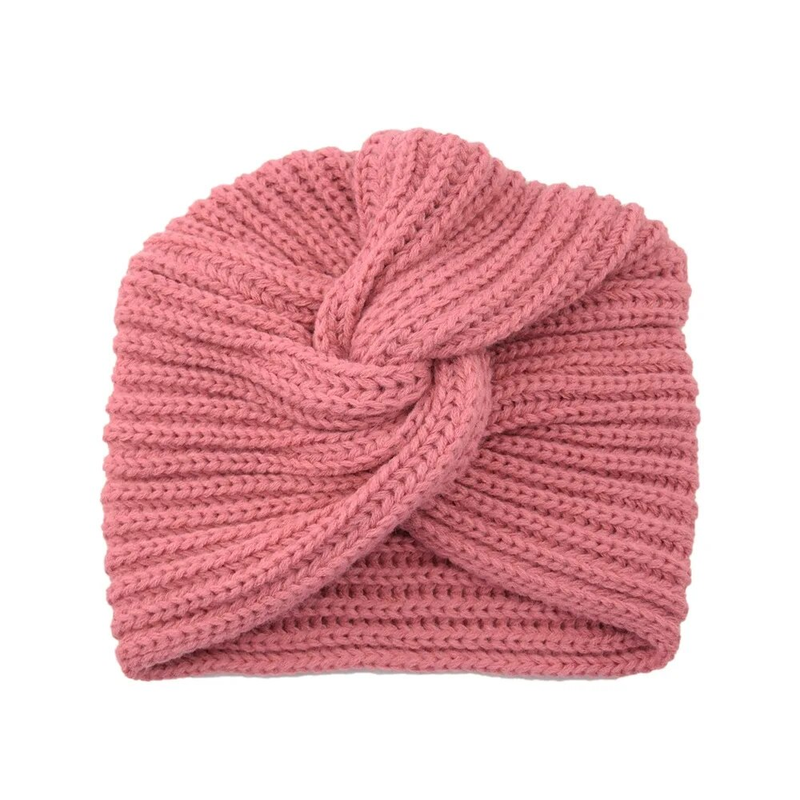 Women's Knitted Turban Hat Bohemia Cashmere Cross Wrap Head Indian Wool Bonnet Turbante Cap_voghion.com