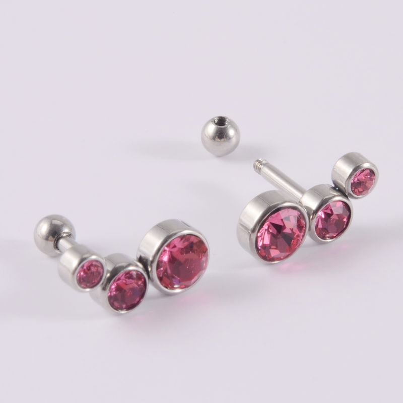 Brincos de Cristal e Fiat Cravo, 1 peça, aço cirúrgico 316L pe, diamante 16G, brinco feminino estilo punk_voghion.com