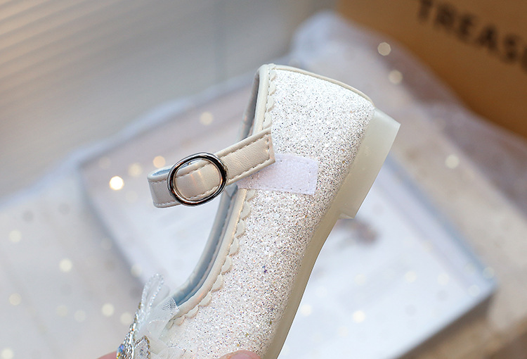 Elsa Crystal Princess 2024 Frühjahr Neue Schleife Kinder Baby Weiche Sohle Kleines Mädchen Wasser Diamant Schuhe_voghion.com