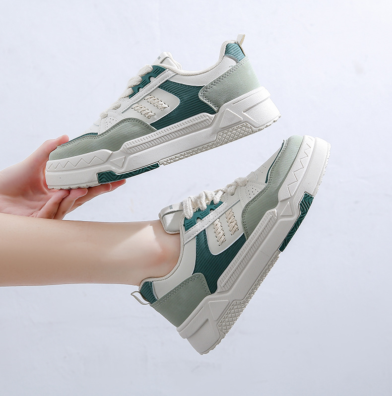 Piccole scarpe bianche da donna 2023 Primavera Nuovo di tutte le partite Studentesse sneakers con suola spessa scarpe sportive casual scarpe da donna 618_voghion.com